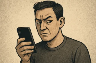 Is AI Spying on You? Protect Your Privacy Now - A person looking suspiciously at a smartphone, symbolizing data privacy concerns