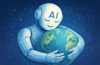 AI Reshapes Response to Global Health Crises - Illustration of AI technology enveloping the globe in a protective embrace