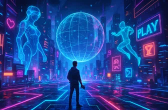 AI & VR: Transforming Future Gaming Worlds - A futuristic game world blending reality and virtual realms