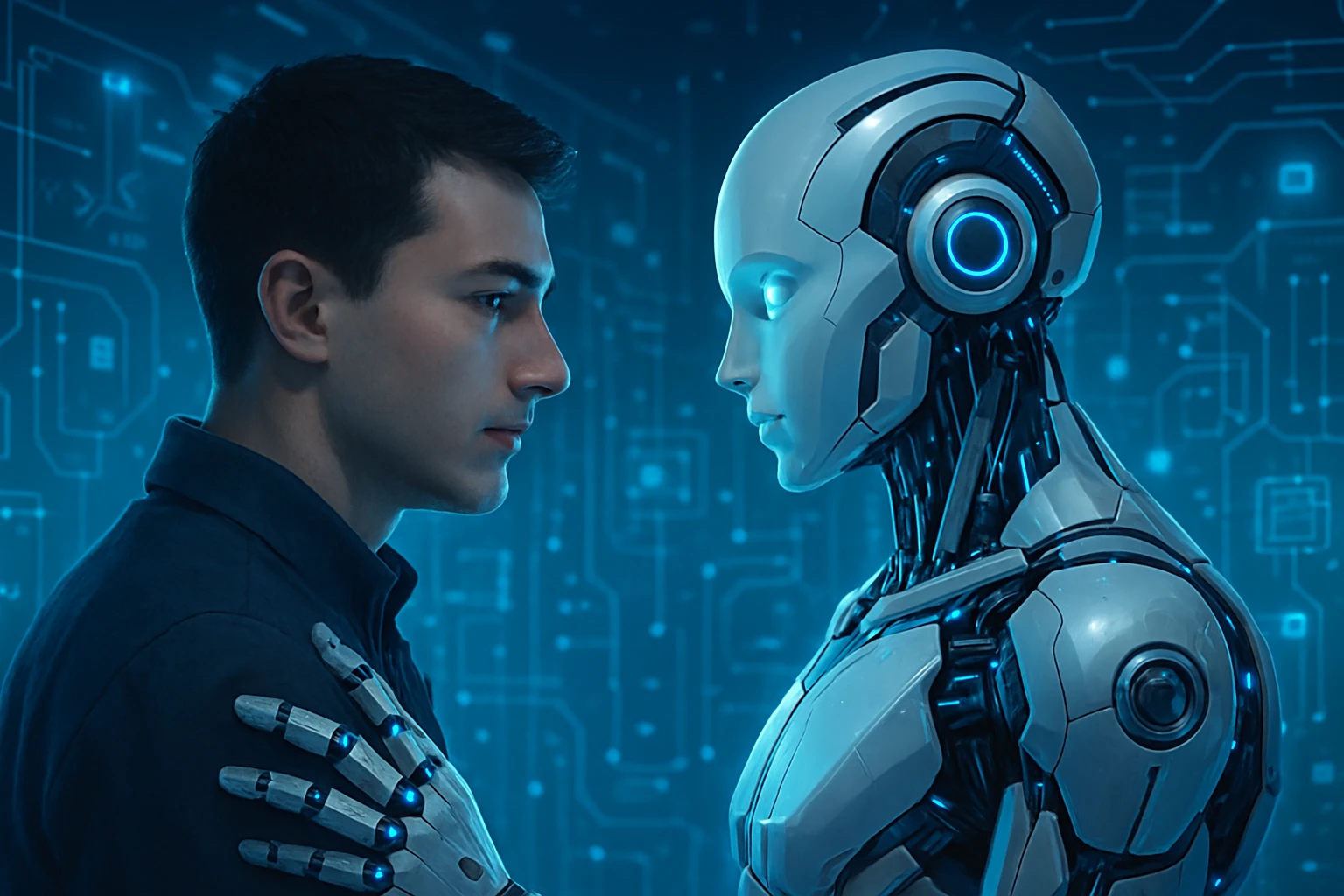 AI Assistants: Shaping Our 2025 Experience - Future-oriented image depicting AI interaction