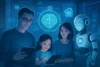 AI Nannies: Navigating Safety & Ethics - A futuristic depiction of family life with AI integration