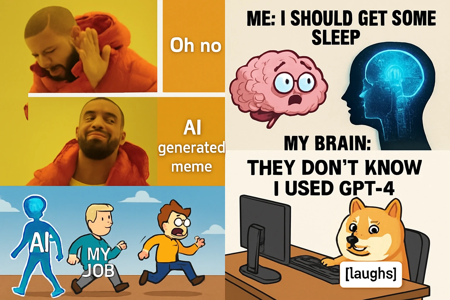 How AI is Revolutionizing Memes Today - Exciting collage of AI-generated memes